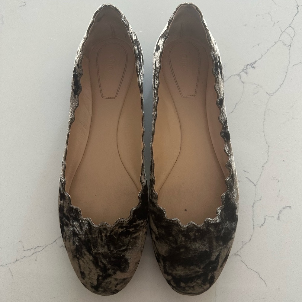 Chloe Lauren Velvet Ballet Flats. 
Size 39